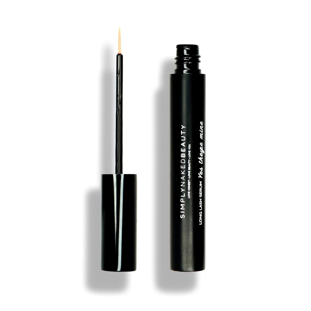 Lash Grow Grow Serum & Brow Enhancer (5 ml) Get Longer, Fuller Eyelashes in 12 Days - Peptides Natural & Plant Based for Healthy Brow & Lash Growth - Cruelty Free Lash Serum by Simply Naked Beauty