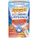 Emergen-C Kidz Immune Plus κρύσταλλοι, On-The-Go συμπλήρωμα υποστήριξης ανοσοποιητικών με βιταμίνη C, βιταμίνη D, βιταμίνες Β, ψευδάργυρο και Μαγγάνιο, Τροπικό Punch, Επιστροφή στο σχολείο Απαραίτητα - 28 Stick συσκευασίες