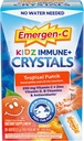 Emergen-C Kidz Immune Plus κρύσταλλοι, On-The-Go συμπλήρωμα υποστήριξης ανοσοποιητικών με βιταμίνη C, βιταμίνη D, βιταμίνες Β, ψευδάργυρο και Μαγγάνιο, Τροπικό Punch, Επιστροφή στο σχολείο Απαραίτητα - 28 Stick συσκευασίες