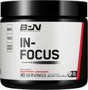 BARE PERFORMANCE NUTRITION, BPN in-Focus συμπλήρωμα υποστήριξης εγκεφάλου, βελτίωση εστίασης & ενέργειας, Alpha GPC, λεμονάδα σμέουρων, 40 εξυπηρετούν