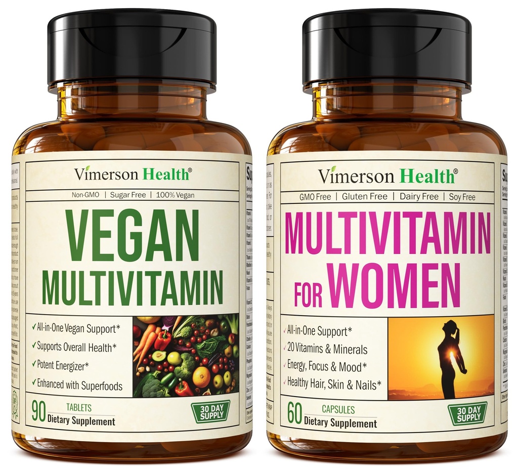 Vimerson Υγεία Vegan Πολυβιταμίνες για χορτοφάγους και χορτοφάγους & πολυβιταμίνη για γυναίκες