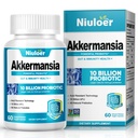 Akkermansia Probiotic, GLP-1 Probiotics for Women & Men - 10 δισεκατομμύρια AFUs + Βιολογικά Πρεβιοτικά, Digestive, Gut, Ανοσοποιητική & Συνολική Υγεία, Ενισχύει τη λειτουργία Gut Digestive Lining (60 κάψουλες, 1-Pack)