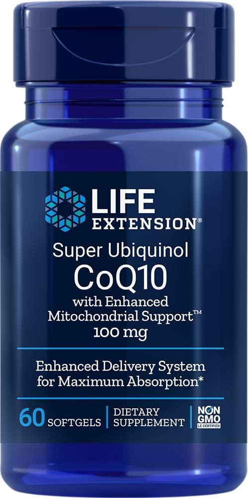 Σούπερ Ubiquinol CoQ10 με ενισχυμένη μιτοχονδριακή υποστήριξη 100mg 60 Softgels (πακέτο του 2)