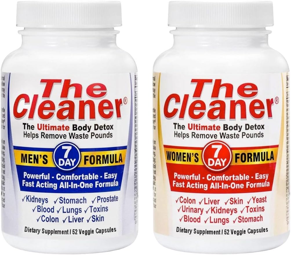 CenturySystemsBrand The Cleaner, 2 Pack Bundle, 7 Day Women's Formula και 7 Day Men's Formula, Ultimate Body Detox, 52 Κάψουλες το καθένα