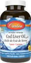 Carlson Labs Cod Liver Oil, χαμηλή βιταμίνη Α, 230mg Omega-3, 300 Count
