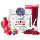 Reds - Super Reds Σκόνη με 39 Superfoods, Antioxidant-Rich Red Powder Superfood, Probiotics & Digestive Ένζυμα για την Ενέργεια, Μεταβολισμός & Υγεία των Ούλων - Red Berry Flavor