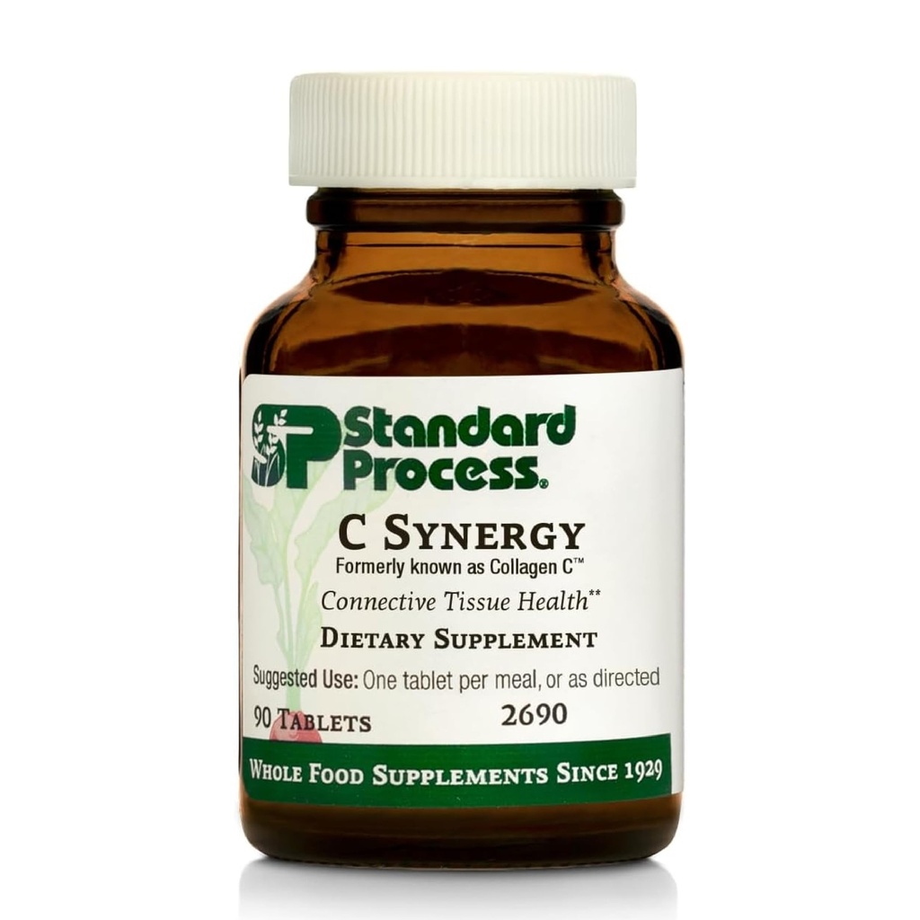 Standard Process C Synergy - Συμπλήρωμα για την υποστήριξη Connective Tissue Health - Ολόκληρο το συμπλήρωμα με βάση τα τρόφιμα για να βοηθήσει την υγεία του ανοσοποιητικού - Connective Tissue Support with Vitamin C & Buckwheat Flor - 90 Tablets