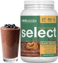 PEScience Select Vegan Protein Powder, Plant Based Protein Powder, Amazing Taste, Smooth Texture, Pea and Brown Rice Blend, Γαλακτοκομικά Χωρίς, Λακτόζη Χωρίς, Χωρίς Γλουτένη - Σοκολάτα Φυστικοβούτυρο, 27 Μερίδες