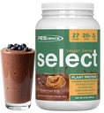 PEScience Select Vegan Protein Powder, Plant Based Protein Powder, Amazing Taste, Smooth Texture, Pea and Brown Rice Blend, Γαλακτοκομικά Χωρίς, Λακτόζη Χωρίς, Χωρίς Γλουτένη - Σοκολάτα Φυστικοβούτυρο, 27 Μερίδες