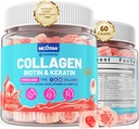 Multi Collagen Filled Gummies for Women Sugar Free Biotin 10000mcg, Multivitamin δέρμα μαλλιών και νυχιών Βιταμίνες για την ανάπτυξη των μαλλιών, με Hydrolyzed Collagen Peptide Keratin Hyaluronic Acid MSM Vitamin B