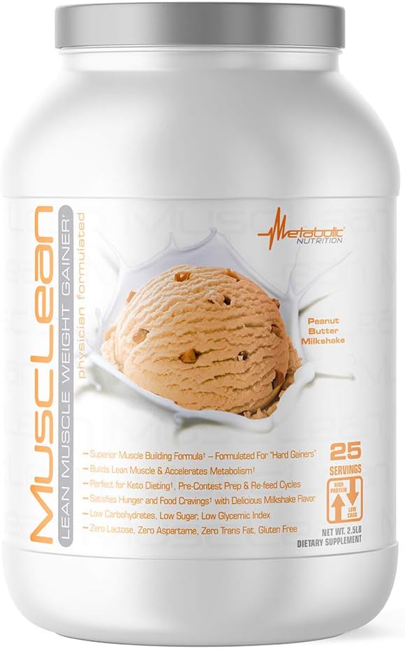 Μεταβολική Διατροφή - Mussan - Milkshake, Whey High Protein Meal Replacement, Συντήρηση Διατροφή, Χαμηλό Καρβίδιο, Keto Diet, Digestive Ένζυμα, Φυστικοβούτυρο, 2,5 Λίρες (25 σερ)