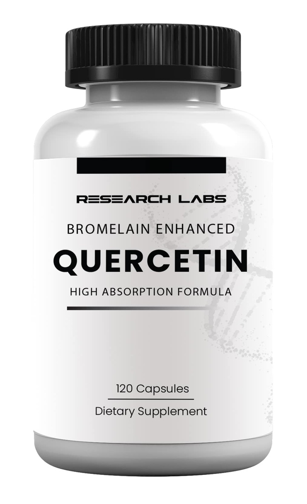Ερευνητικά Εργαστήρια QuercsalisTM Quercetin w/Bromelain,120 Κάψουλες Veg. Φόρμουλα υψηλής απορρόφησης. Υποστηρίζει την υγεία της καρδιάς, ανοσοποιητικό, Anti-Flare Up, Anti-Oxidant Υγεία