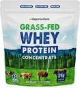 Opportunitas Grass Fed Whey Protein Powder Concentrate - 1 Συστατικό - Καθαρό συμπλήρωμα πρωτεΐνης για το ποτό, smoothie, Shake, Cooking & Bakeing - Μη ΓΤΟ, χωρίς ορμονές & χωρίς γλουτένη - 2,5 lbs