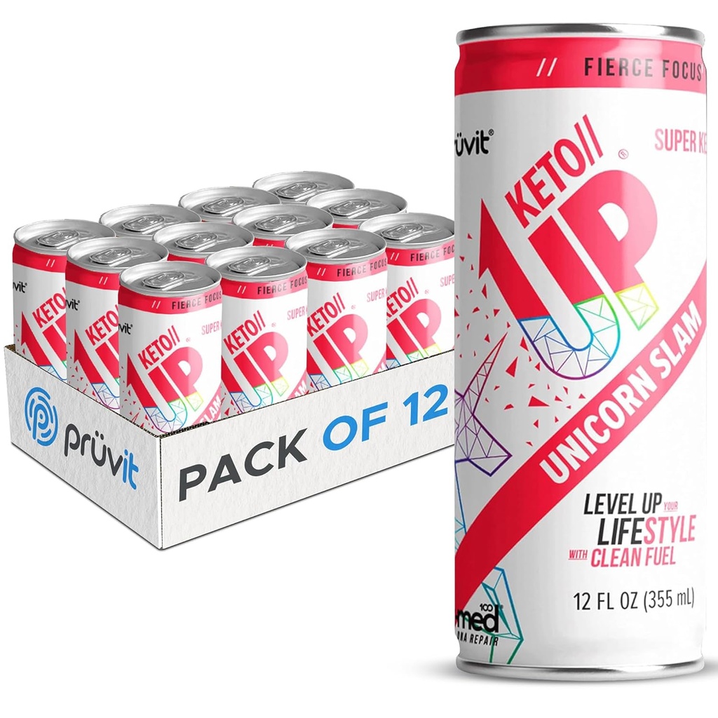 The Unicorn Slam Keto//Up® Drink – Έτοιμοι να πιείτε Κετόνες για Εστίαση για Άνδρες και Γυναίκες 12 Pack