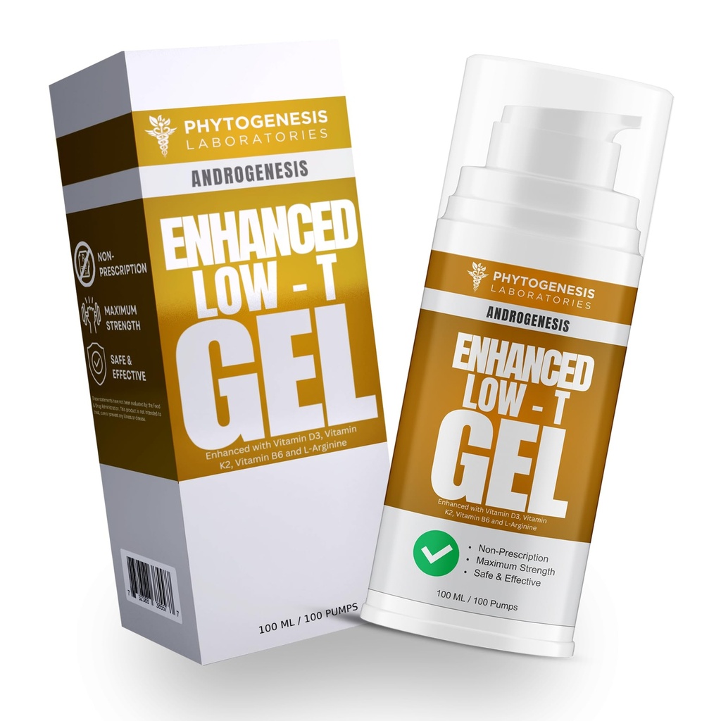 Ενισχυμένη Φόρμουλα – Χαμηλή T Υποστήριξη Gel – T Booster για τους άνδρες – Ανάκτηση μυών, Ενεργειακό Booster, Υγιεινή γήρανση – Τώρα με Βιταμίνες D3, K2, B6 και L-αργινίνη