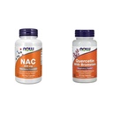 Τώρα συμπληρώματα, NAC (N-Acetyl Cysteine) 600 mg με Selenium & Molybdenum, 100 κάψουλες Veg & Now Quercetin με Bromelain - 60 κάψουλες Veg