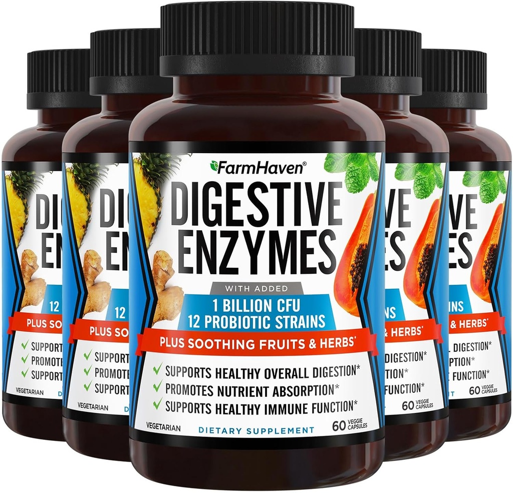 FarmHaven Digestive Ένζυμα με 18 Προβιοτικά & Βότανα 