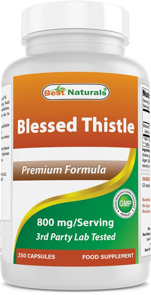 Best Naturals Ευλογημένη Θηλασμός Θηλασμός Κάψουλες - 800mg/serving - 250 Count