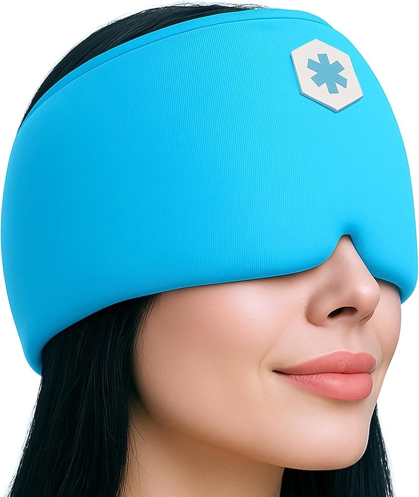 ICEWRAPS Migraine Cold Cap | Form-Fitting Migraine Relief Cap | Headache Relief Cap with 360° Head Coverage | Migraine Relief Products | Sinus Relief | Cold Therapy Headache Cap | Migraine Mask