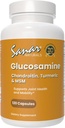 Sanar Naturals Glucosamine Chondroitin MSM Turmeric - Κοινό συμπλήρωμα υποστήριξης για τα γόνατα, την πλάτη, τα χέρια και το σώμα - Μη ΓΤΟ, Χωρίς γλουτένη, 120 κάψουλες
