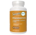 Sanar Naturals Glucosamine Chondroitin MSM Turmeric - Κοινό συμπλήρωμα υποστήριξης για τα γόνατα, την πλάτη, τα χέρια και το σώμα - Μη ΓΤΟ, Χωρίς γλουτένη, 120 κάψουλες