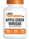 BulkSupplements.com Κάψουλες μηλίτη μηλίτη - κάψουλες ACV, Συμπληρώματα μηλίτη μηλίτη, μηλίτη μηλίτη 500mg - Χωρίς γλουτένη, κάψουλα ανά σερβίροντας, 240 κάψουλες (πακέτο του 1)