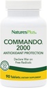 Natures Plus Commando 2000-90 Tablets - Αντιοξειδωτική προστασία - Υποστηρίζει τον εγκέφαλο, την κυκλική λειτουργία & το ανοσοποιητικό σύστημα - χορτοφαγικά, χωρίς γλουτένη - 45 εξυπηρετήσεις