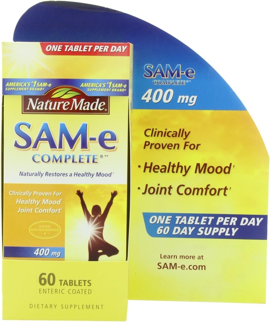 Nature Made SAM-e Complete 400 mg. Tabletισκίο (Βοηθά την Υποστήριξη Υγιεινή Κατάσταση & Κοινή Άνεση)