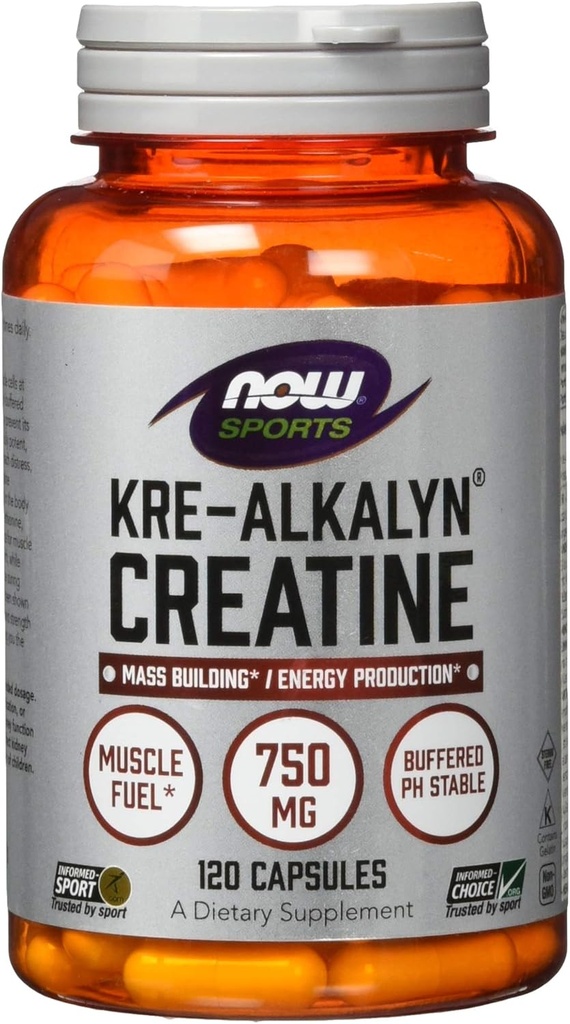 Τώρα τρόφιμα Κρε-Αλκαλίν® Creatine - 120 κάψουλες