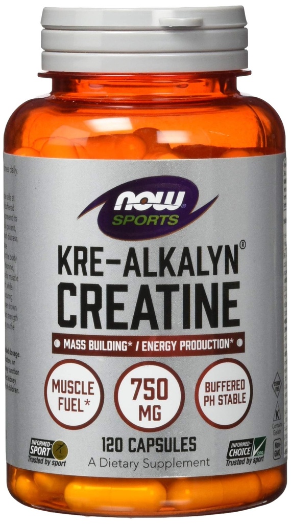 NOW Τρόφιμα Κρε-Αλκαλίν Creatine - 120 Κάψουλες