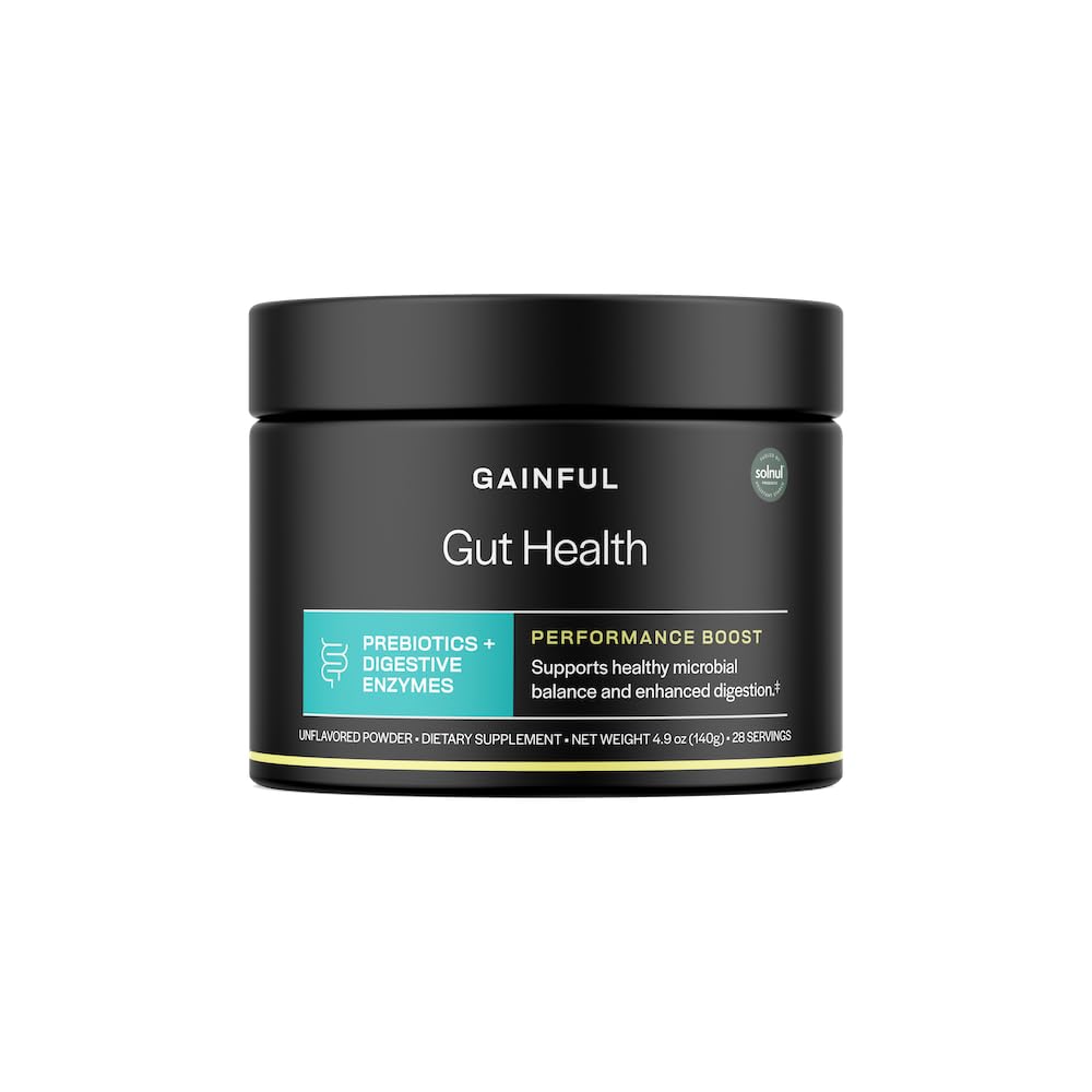 Gainful Gut Health Performance Boost Powder Drink Mix with Prebiotics and Digestive Enzymes Blend, Supports Balance, Daily Digestive Health & Gut Health Supplement, Unflavored, 28 Servings