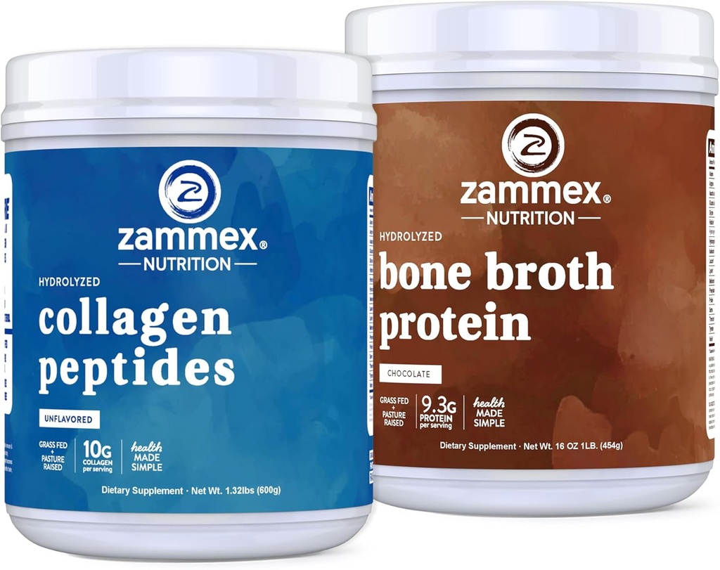 Zammex Collagen Peptides+Σκονή βρόχων οστών chocolate