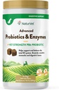 NaturVet Advanced Probiotics & Enzymes, PB6 Dog Soft Chews to Help Sensitive Stomachs and Digestive Issues, Hickory Smoke Bacon Flavored Pet Supplement for Dogs Πάνω από 6 εβδομάδες, 240 Count Jar