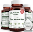 Φυσικό εκχύλισμα ρυζιού Nutra Red Yeast, καρδιοαγγειακή υποστήριξη, βοηθά στην ενίσχυση της ανοσίας, βοηθά στη διατήρηση λίπους σώματος & ροής υγρών, βελτιώνει την πέψη, συμπληρώματα χωρίς γλουτένη, 600 mg, 60 κάψουλες (2 συσκευασία)