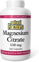 Natural Factors, Magnesium Citrate 150 mg, Muscle and Heart Health Formula, 360 Capsules