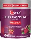 Qunol Beets Cheets for Blood Pressure Support, 3 in 1 Beets + CoQ10 + εκχύλισμα σπόρων σταφυλιών, Υποστηρίζει υγιή κυκλοφορία του αίματος & καρδιά υγιή ενέργεια, 60 μάσημα