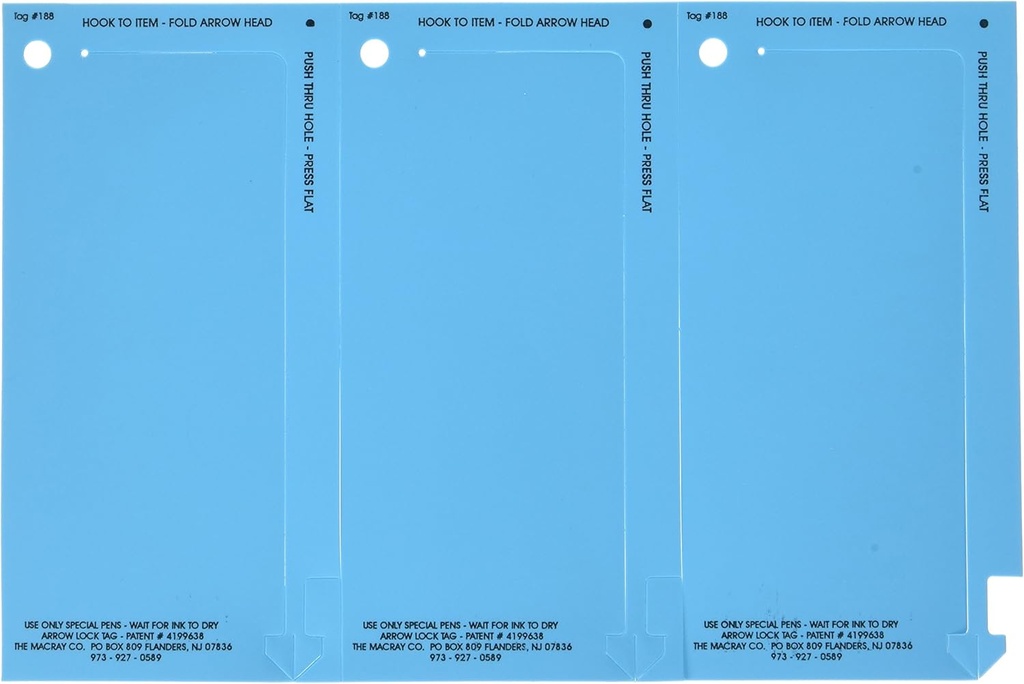 Macray 188 μπλε μπλε βέλος ετικέτα κλειδώματος