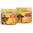 Pre, Pro, PostBiotic+ Salmon SkinHealth Soft Chew Supplement Bundle - Dog Vitamins, Zinc, Biotin, Probiotics, Omega 3 Fish Oil, and Wild Alaskan Salmon Oil, Cure Itchy Skin