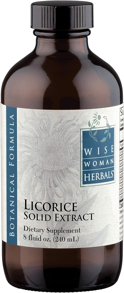 Wise Woman Herbals Licorice Root Solid Extract 4:1, Χωρίς αλκοόλ, Herbal Digestive & Stomach Comfort, Adrenal Balance, Immune & αναπνευστική υποστήριξη, Υποστηρίζει μια υγιής φλεγμονή Ανταπόκριση, 8 Fl Oz