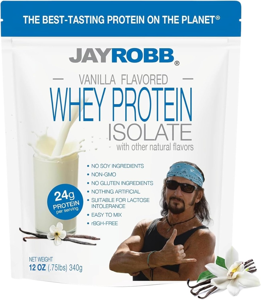 Jay Robb Whey Protein Vanilla, 12 OZ