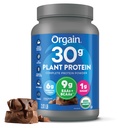 Orgain Organic 30g Vegan Protein Powder, Chocolate 9g EAAs + BCAAs, Πρωτεΐνες φυτών, 6g Prebiotic + Fiber, 1g Ζάχαρη, Προ-ασκητική, Υποστήριξη μυών + Ανάκτηση - 2.01lb (Packaging May Vary)