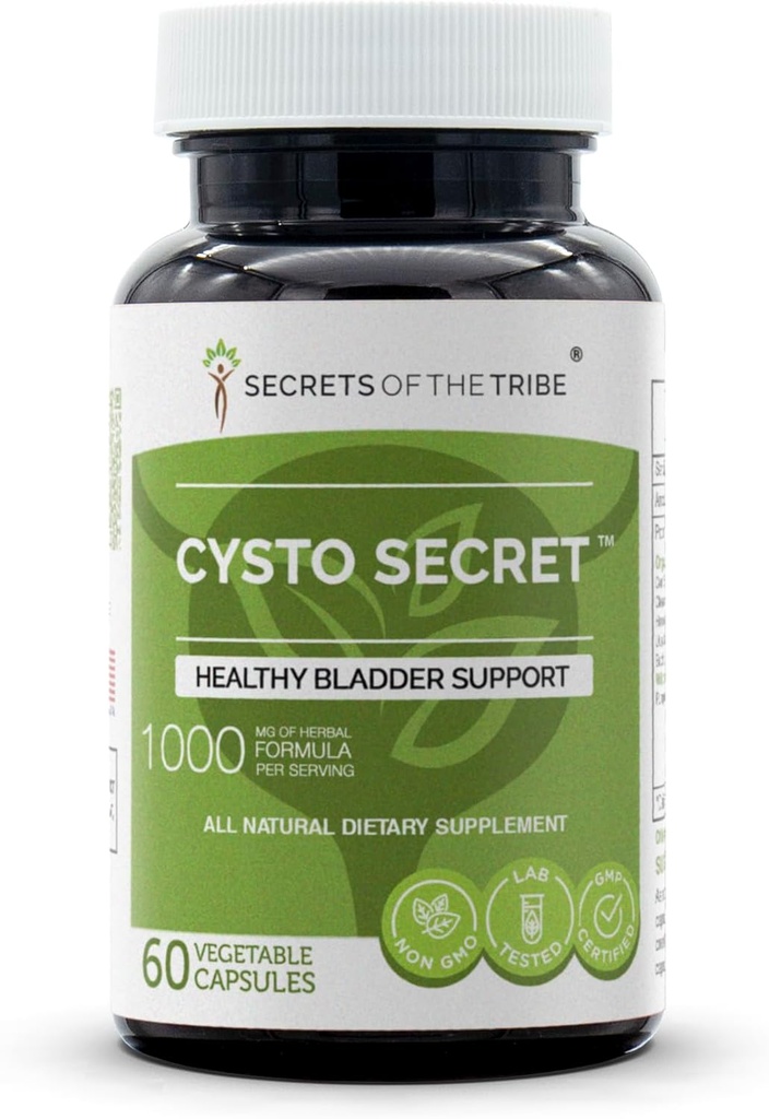 Μυστικά της Φυλής - Cysto Secret, Healthy Bladder Support, Βότανο συμπλήρωμα Blend (60 κάψουλες)