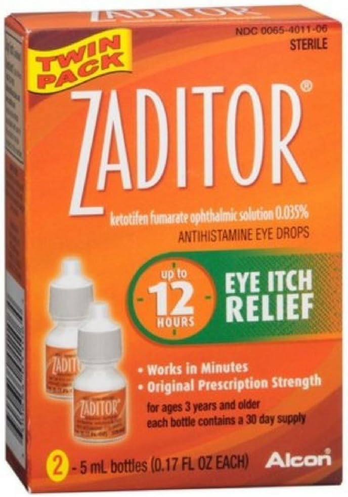 Zaditor Αντιισταμινικό Οφθαλμικές σταγόνες Twin Pack 0.34 fl oz