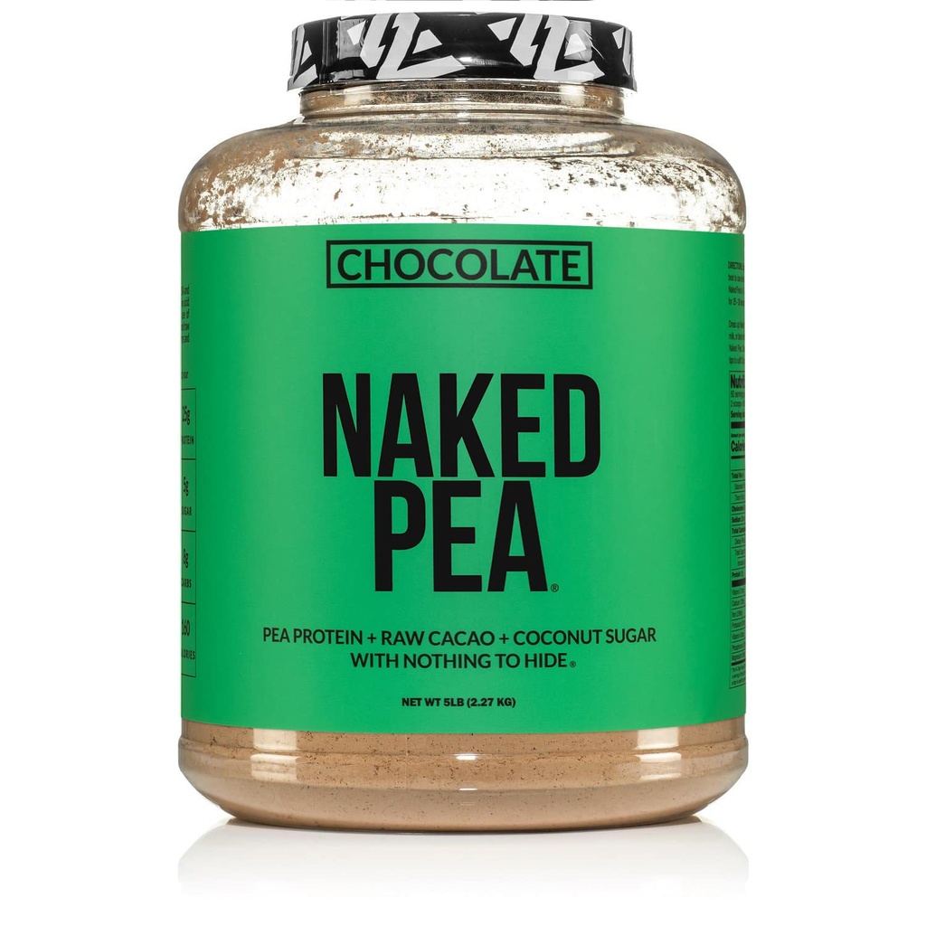 NAKED Nutrition Chocolate Pea Protein Isolate - 5Lb Bulk, NSF Certified, Plant Based, Vegetarian & Vegan Protein. Εύκολα Digest, Μη ΓΤΟ, Χωρίς γλουτένη, Χωρίς λακτόζη, Χωρίς σόγια