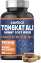 Tongkat Ali συμπλήρωμα για Vitality-Tongkat Ali εκχύλισμα με Horny κατσικίσιο ζιζάνιο, Oryzanol & Calostrum για τους άνδρες, αρσενικό συμπλήρωμα Horny κατσικίσιο κάψουλες για την ορμόνη, ενέργεια, δύναμη (60 κάψουλες)