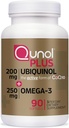 Qunol Plus Ubiquinol Coq10 200mg με Ωμέγα 3 250mg Επιπλέον Δύναμη Αντιοξειδωτικό (Bovine Version), 90 Count