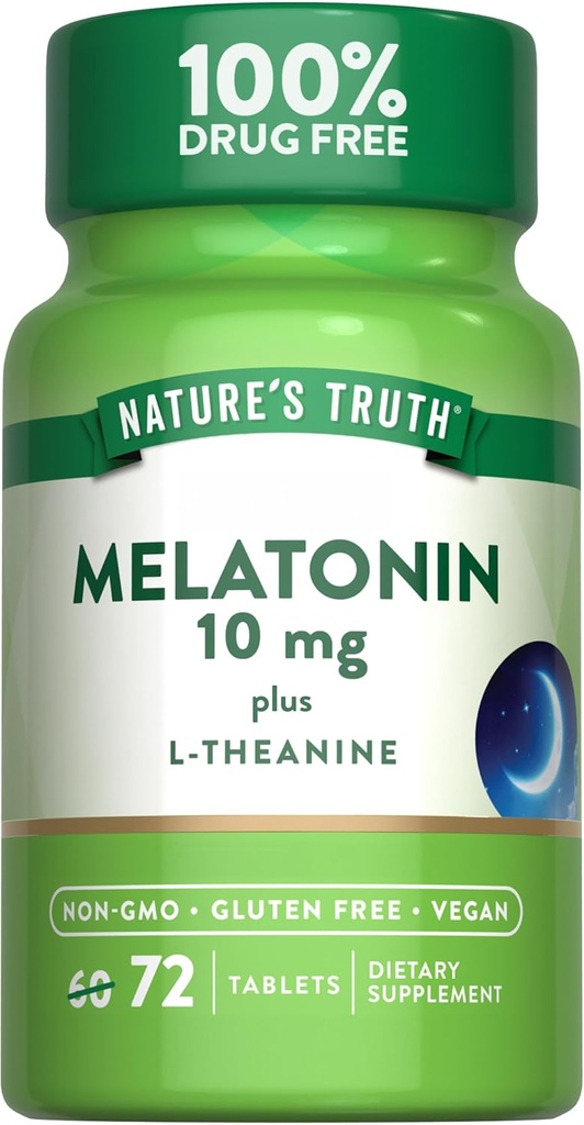 Nature's Truth Melatonin 10 mg + L- Theanine 