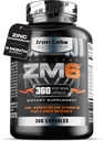 Iron Labs ZM6 – 6 Μήνες προσφοράς – Συμπλήρωμα ασπαρτικού μαγνησίου ψευδάργυρου – 360 κάψουλες χορτοφάγων – Συμπληρώματα μαγνησίου και ψευδαργύρου για άνδρες και γυναίκες
