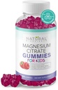 Calm Kids Magnesium Citrate Gummies - Υποστήριξη ύπνου, Chewable Magnesium Kids Supplement 100mg, Stress Relief, Bone Health, Muscle Relaxation, Non-GMO Gluten-Free, Natural Flavor 60 Vegan Gummies