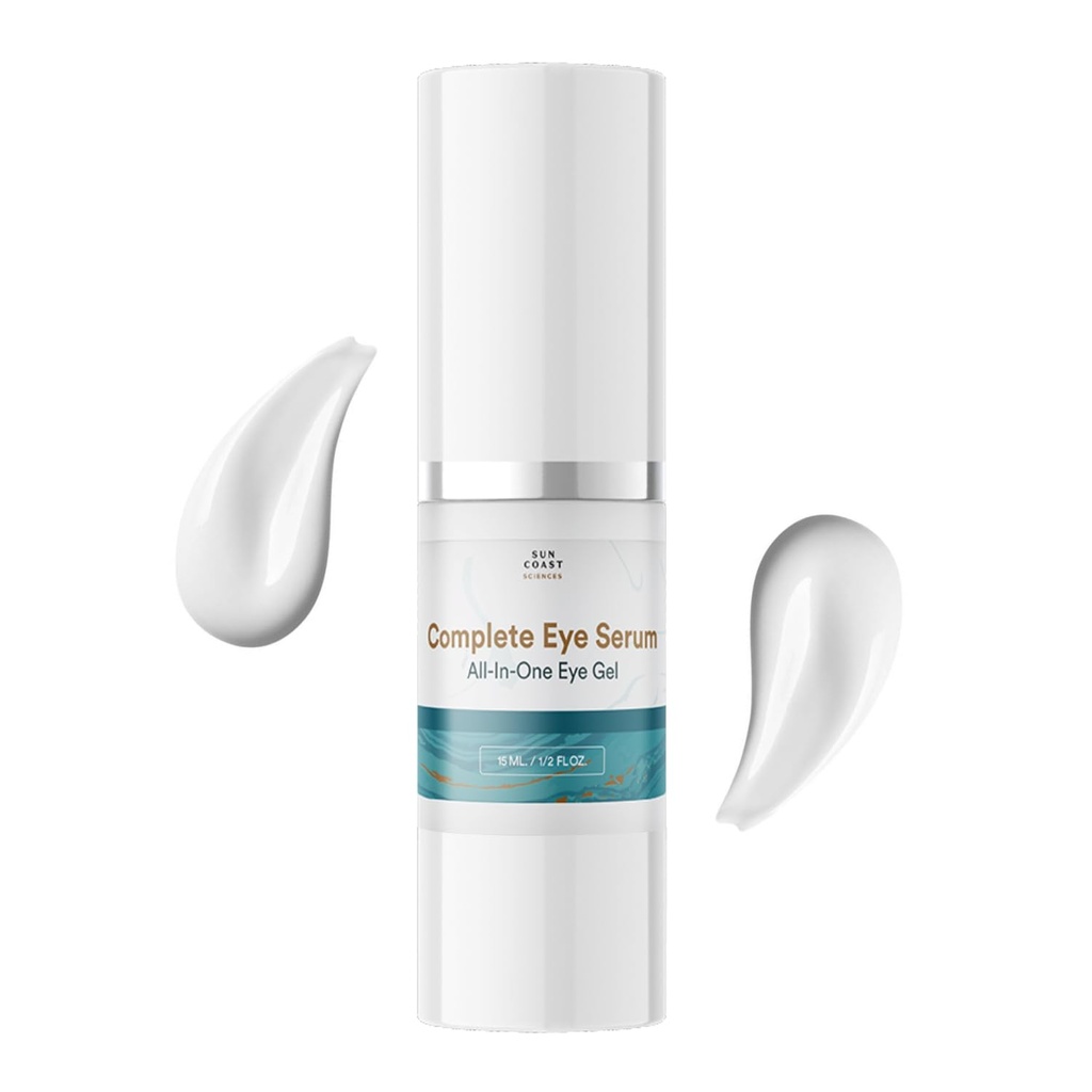 Sun Coast Sciences - Complete Eye Serum by Dr. Mark Rosenberg for Wrinkle Reduction, Dark Spot Fading, and Under-Eye Bags treatment (Pack of 6)